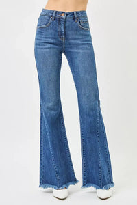 Risen Mid Rise with Side Seam Detailing Flare Jeans