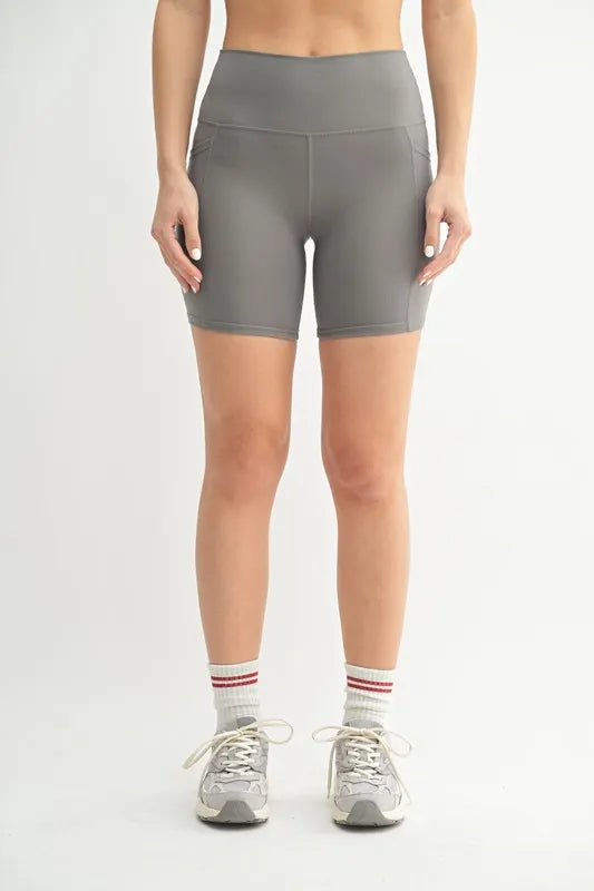 Mono B Venice Cloud Light Sculpt Biker Shorts - New Pewter