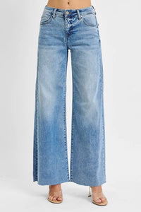 Risen High Rise Tummy Control Palazzo Jeans
