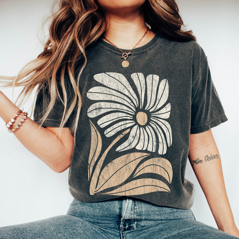 Bold Boho Vintage Floral Comfort Colors Graphic T-Shirt