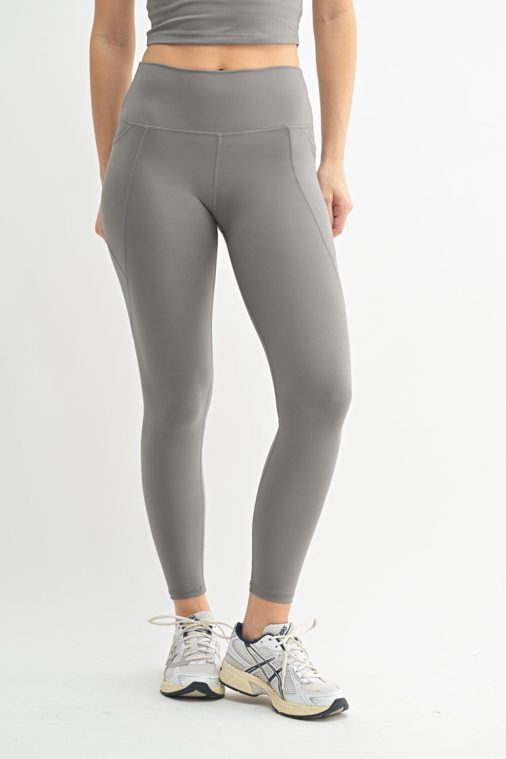 Mono B Venice Cloud Light Sculpt High Waist Leggings - New Pewter