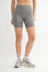 Mono B Venice Cloud Light Sculpt Biker Shorts - New Pewter