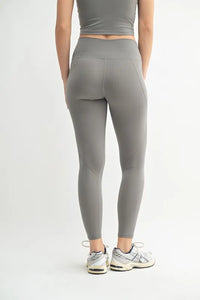 Mono B Venice Cloud Light Sculpt High Waist Leggings - New Pewter