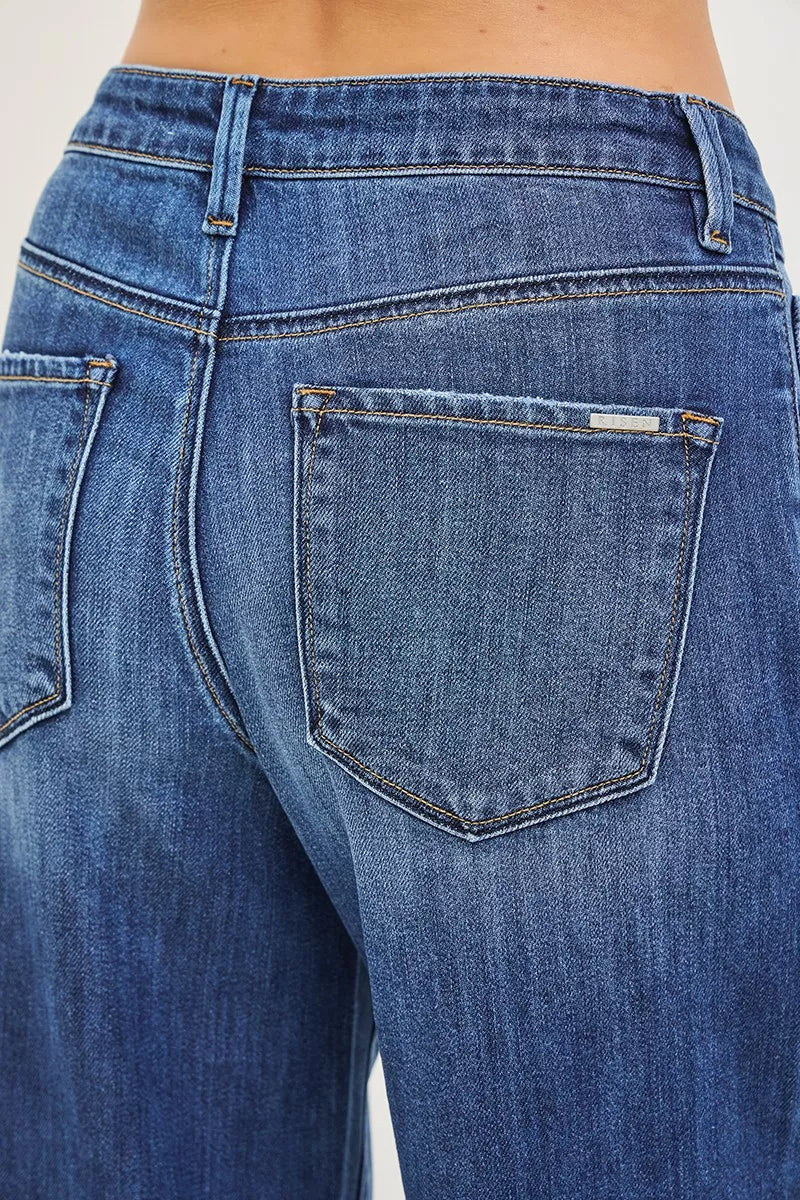Risen High Rise Dark Wash Slouchy Baggy Jeans