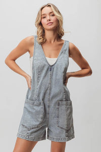 Bibi Vintage Washed Denim Overalls