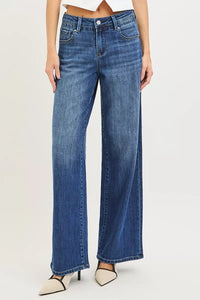 Risen High Rise Dark Wash Slouchy Baggy Jeans