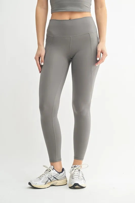 Mono B Venice Cloud Light Sculpt High Waist Leggings - New Pewter
