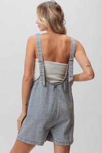 Bibi Vintage Washed Denim Overalls
