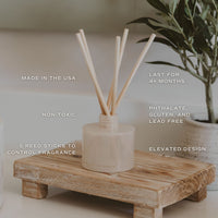 Sweet Water Decor Spa Day White Translucent Tinted Glass Jar Reed Diffuser